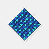 Serviette En Papier Fantômes d'Halloween bleu vif (Coin)