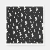 Serviette En Papier Fantômes d'Halloween foncé (Devant)