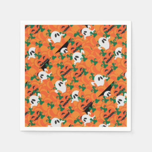 Serviette En Papier Fantômes d'Halloween Patch de citrouille hantée