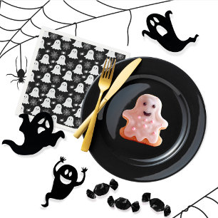 Serviette En Papier Fantômes mignons   Araignées   Spider Webs Hallowe