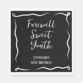 Serviette En Papier Farewell Sweet Youth Scribble Frame 30e anniversai (Devant)