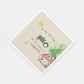 Serviette En Papier Farm and Animals Birthday Paper  (Coin)