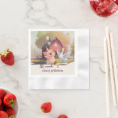 Serviette En Papier Farm Animals Birthday Party Paper (En situation)