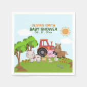 Serviette En Papier Farm Barnyard Baby Shower (Devant)