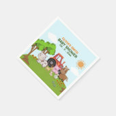 Serviette En Papier Farm Barnyard Baby Shower (Coin)