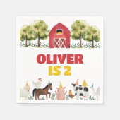 Serviette En Papier Farm Birthday Napkins (Devant)