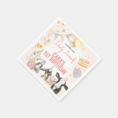 Serviette En Papier Farm Party Animals Birthday Party Square (Coin)
