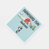 Serviette En Papier Farmyard Amusement 1er anniversaire ferme Animal E (Coin)