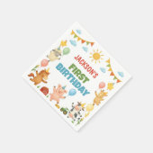 Serviette En Papier Farmyard Animals Birthday Party Napkins (Coin)