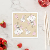 Serviette En Papier Fashion Bride Neutral Multi Papier serviettes (En situation)