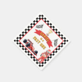 Serviette En Papier Fast One Race Car Checkered Flag Party (Coin)