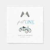 Serviette En Papier Fast ONE Retro Car Ride On Blue (Devant)
