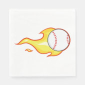 Serviette En Papier Fastball Flame Baseball Sports (Devant)