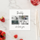 Serviette En Papier Father with Kids and Family Dad Photo Collage (En situation)