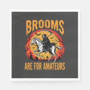 Serviette En Papier Faucheuse d'Halloween Les Balais de Cheval sont po