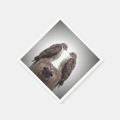 Serviette En Papier Faucons sur un courrier (Coin)