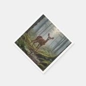 Serviette En Papier Faune dans la forêt (Coin)