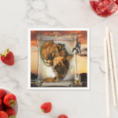 Serviette En Papier Faune Lion d'Afrique (En situation)