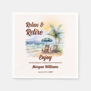 Serviette En Papier Fauteuil de plage tropical pour se détendre et pre