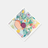 Serviette En Papier Fauvist Floral II (Coin)
