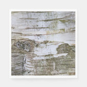 Serviette En Papier Faux Birch Tree Bark Texture Look Motif (Devant)