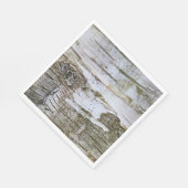 Serviette En Papier Faux Birch Tree Bark Texture Look Motif (Coin)