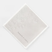 Serviette En Papier Faux Blind Embossed Arch Wedding Napkins Elegant (Coin)