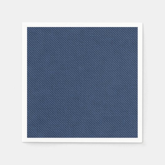 Serviette En Papier Faux Blue Jeans Fabric serviettes (Devant)