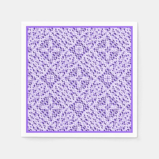 Serviette En Papier Faux Crochet Mauve (Devant)
