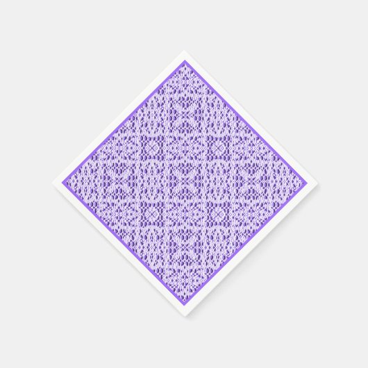 Serviette En Papier Faux Crochet Mauve (Coin)