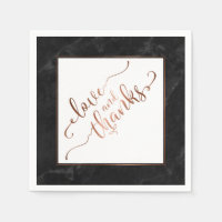 Faux cuivre écriture amour et remerciements avec m
