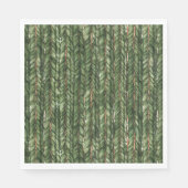 Serviette En Papier Faux fils verts tissés (Devant)