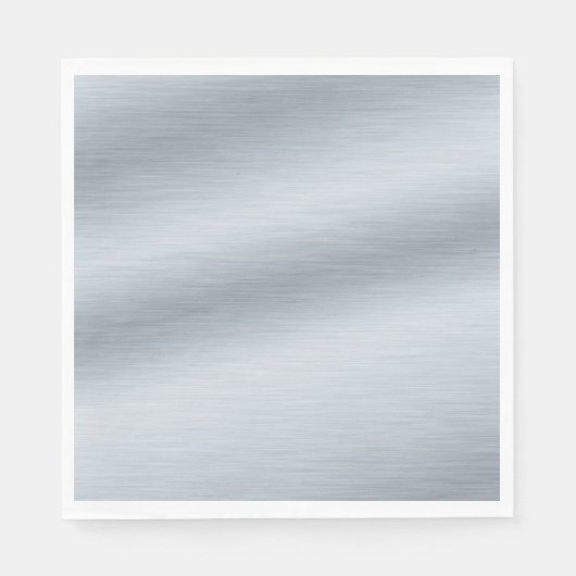 Serviette En Papier Faux fond en argent brossé (Devant)