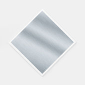 Serviette En Papier Faux fond en argent brossé (Coin)
