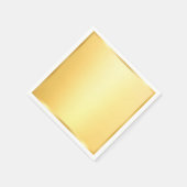 Serviette En Papier Faux Gold Blank Modèle Moderne Glamour (Coin)