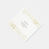 Serviette En Papier Faux Gold Confetti | Serviettes Mariages modernes (Coin)