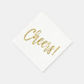 Serviette En Papier Faux Gold Foil et serviettes blanches (Coin)