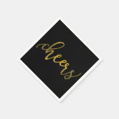 Serviette En Papier Faux Gold Foil fête du Nouvel An - Salutations (Coin)