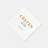 Serviette En Papier Faux Gold Foil salue Papier Nouvel An Napkin (Coin)