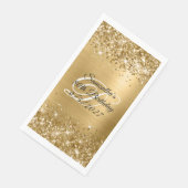 Serviette En Papier Faux Gold Parties scintillant et Foil 80e annivers (Coin)