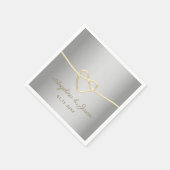 Serviette En Papier Faux Noces d'Argent (Coin)