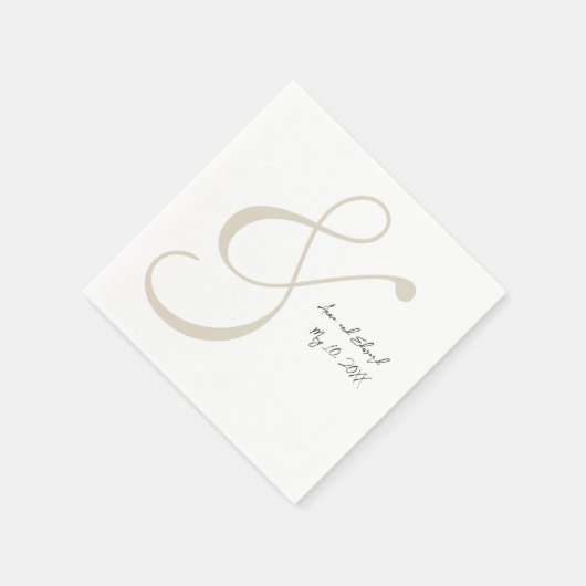 Serviette En Papier Faux Notes manuscrites Papier Mariage serviettes (Coin)