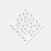 Serviette En Papier Faux Parties scintillant Argent Look Étoiles Motif (Coin)