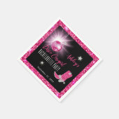 Serviette En Papier Faux Parties scintillant Disco Rose Cowgirl Bachel (Coin)