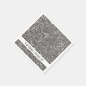Serviette En Papier Faux Parties scintillant en argent Texture Look &  (Coin)