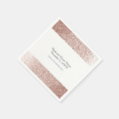 Serviette En Papier Faux Parties scintillant Rose (Coin)