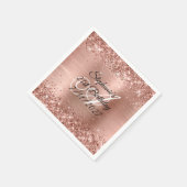 Serviette En Papier Faux Rose Gold Parties scintillant et Foil 21e ann (Coin)