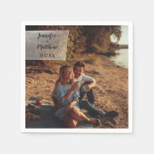 Serviette En Papier Faux Vellum Photo Overlay Mariage personnalisé (Devant)