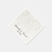 Serviette En Papier Faux White Lace Mariage (Coin)
