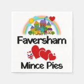 Serviette En Papier Faversham, Kent UK Aime Les Mince Pies (Devant)